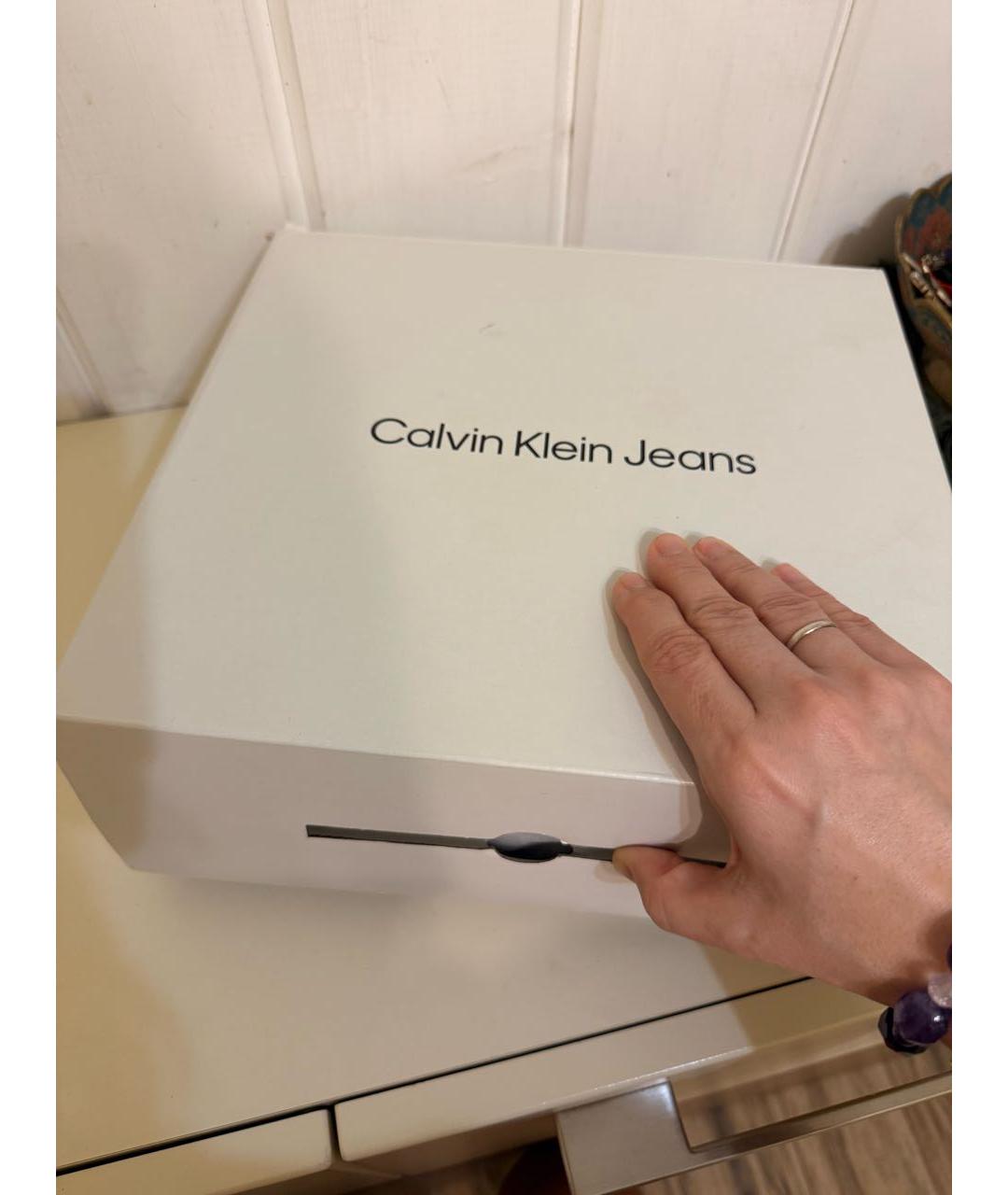 CALVIN KLEIN Серебряные текстильные ботинки, фото 5