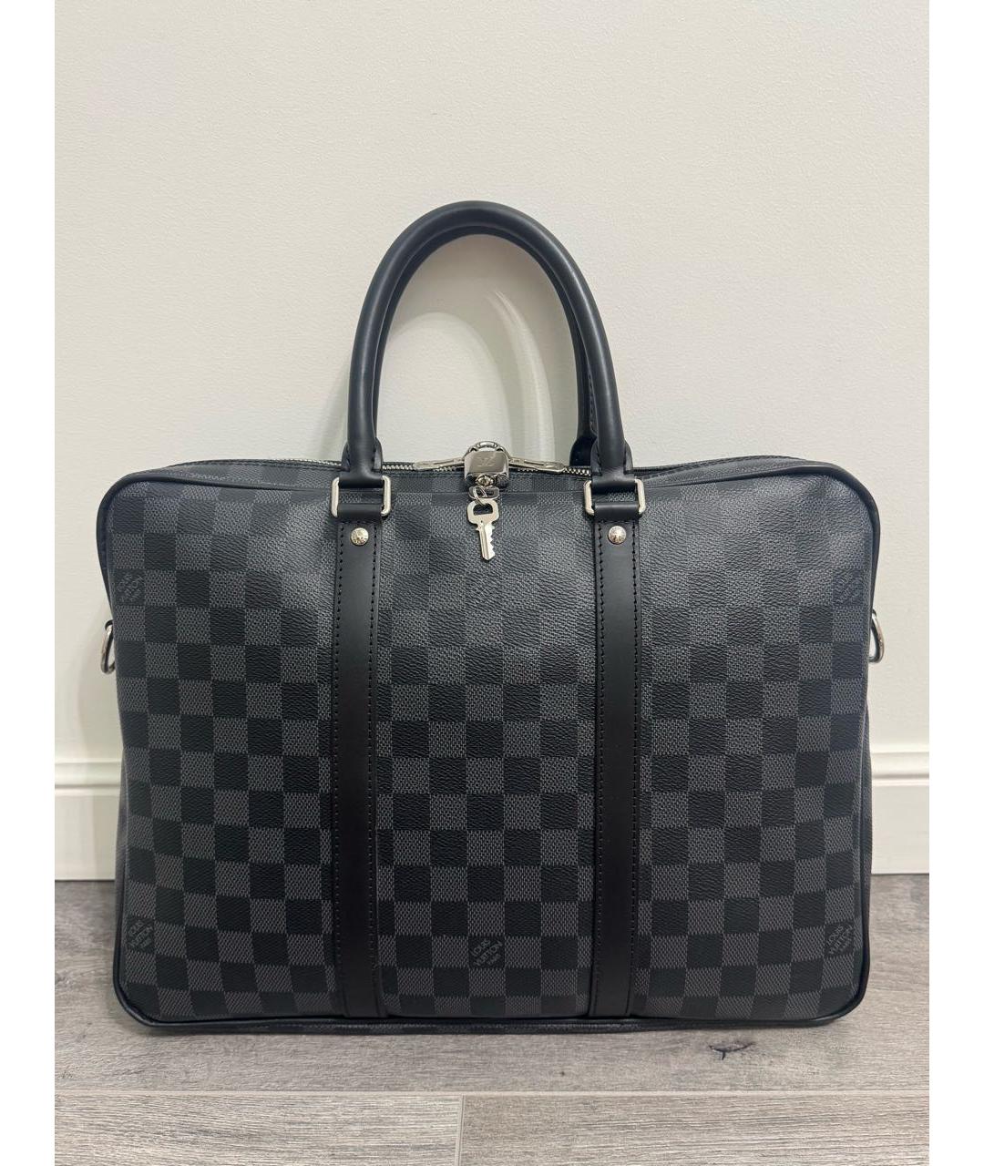 LOUIS VUITTON Черный портфель, фото 2