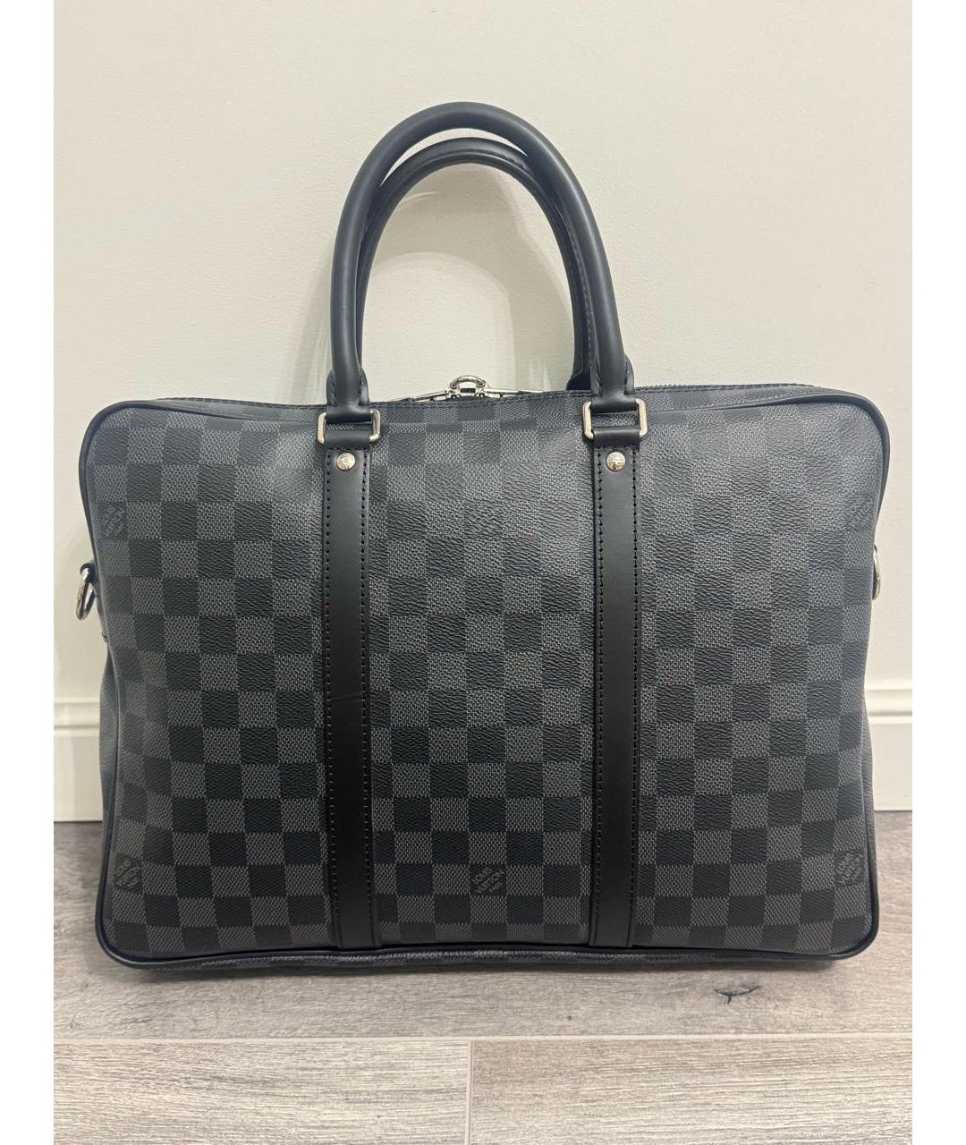 LOUIS VUITTON Черный портфель, фото 3