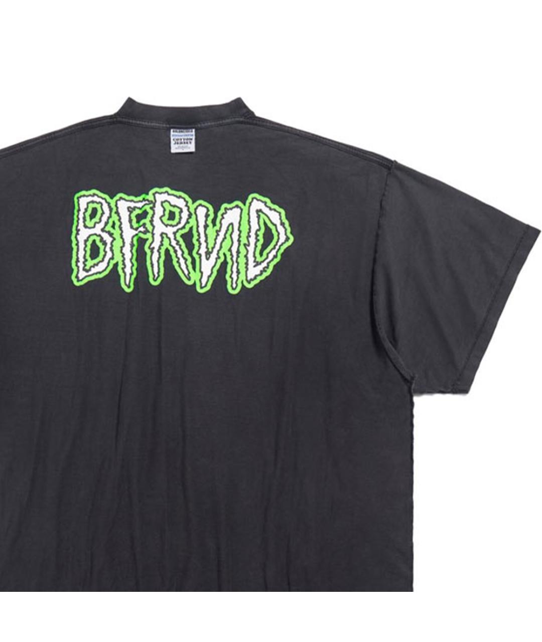 BALENCIAGA Черная хлопковая футболка, фото 7