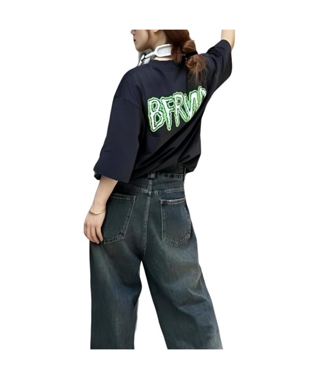 BALENCIAGA Черная хлопковая футболка, фото 3