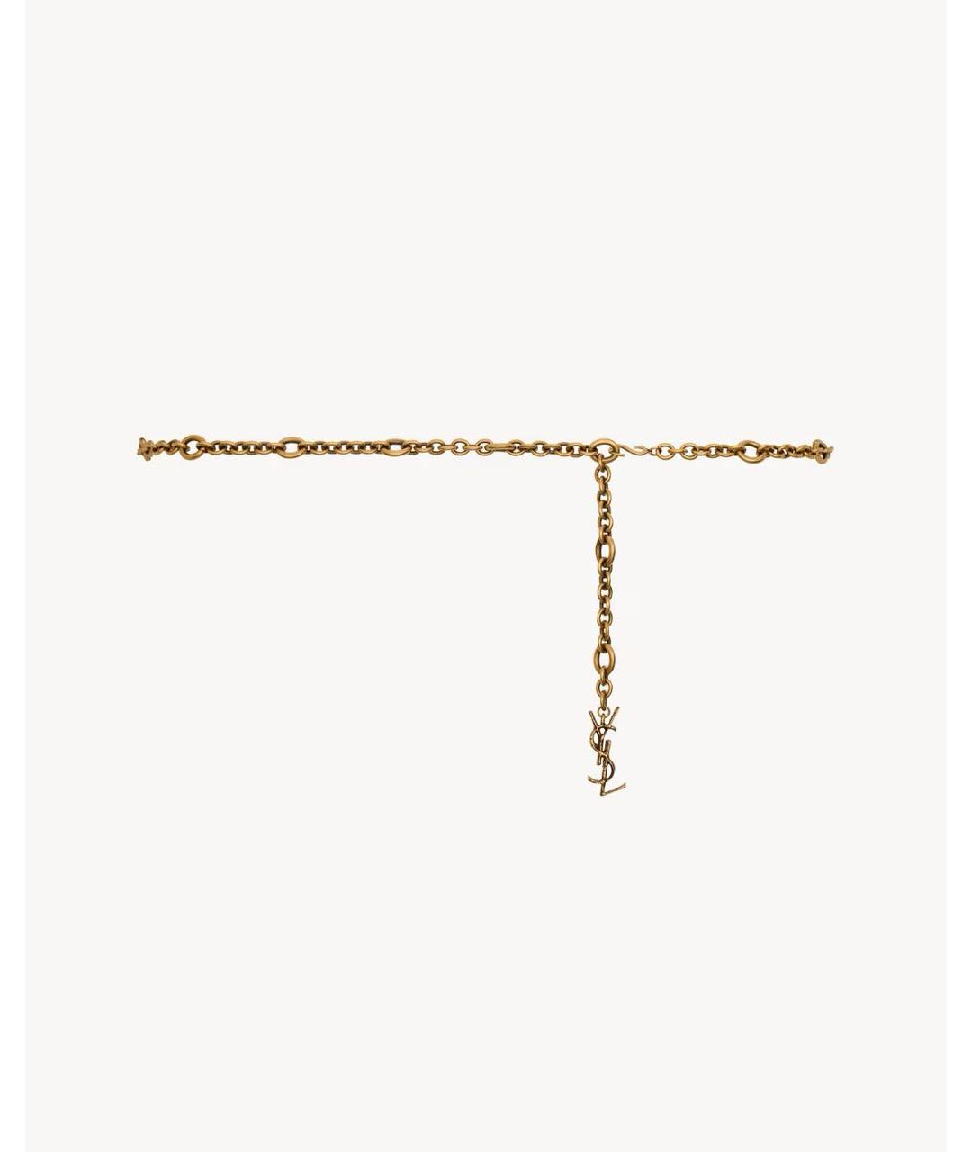 SAINT LAURENT Желтый ремень, фото 4