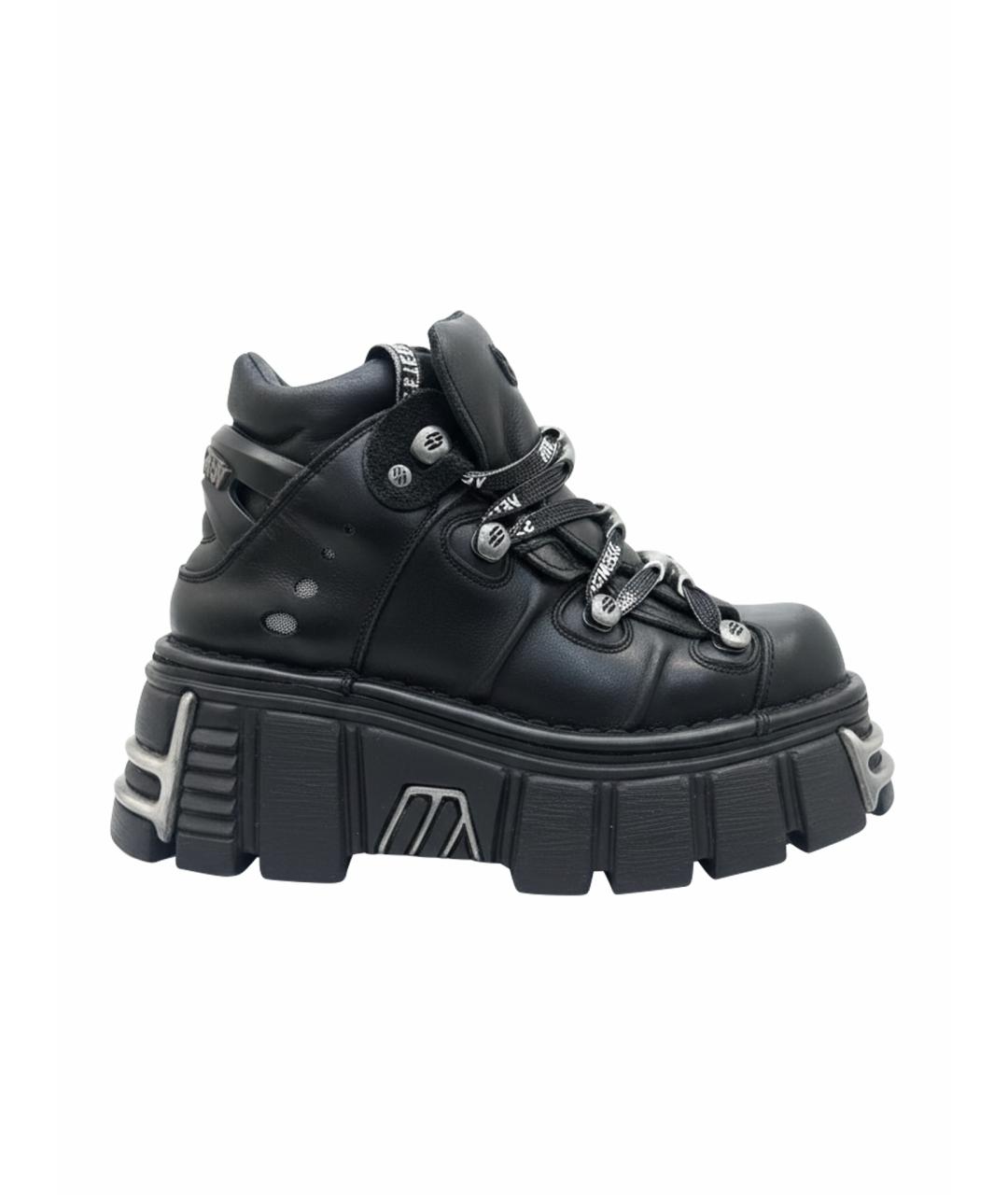 VETEMENTS Черные кожаные ботинки, фото 9