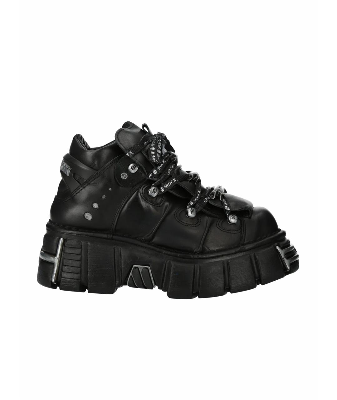 VETEMENTS Черные кожаные ботинки, фото 1