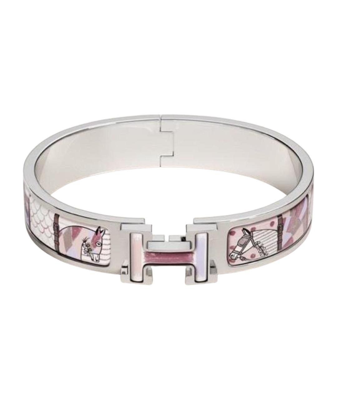 HERMES Серебрянный металлический браслет, фото 1