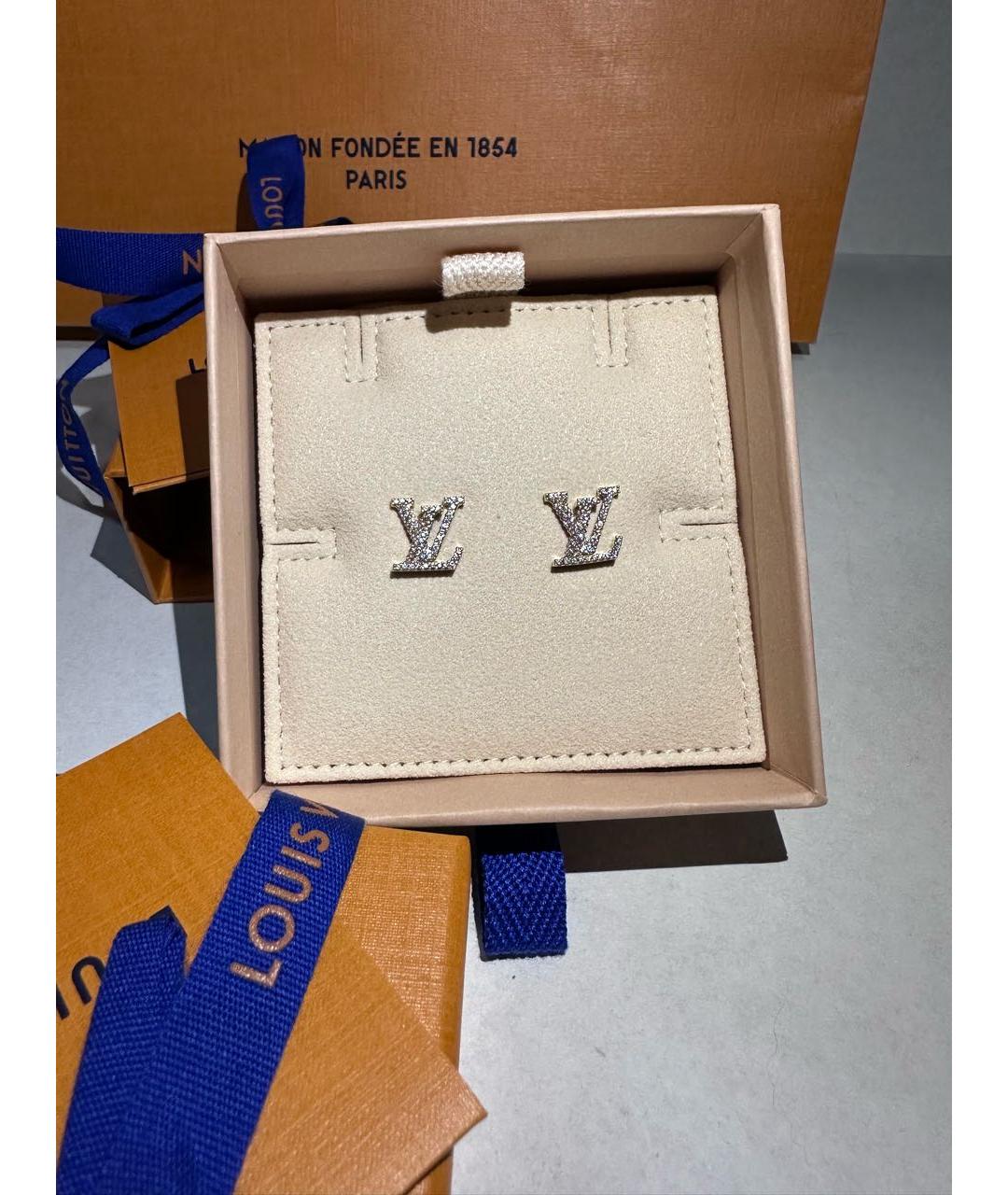 LOUIS VUITTON Золотые металлические серьги, фото 4