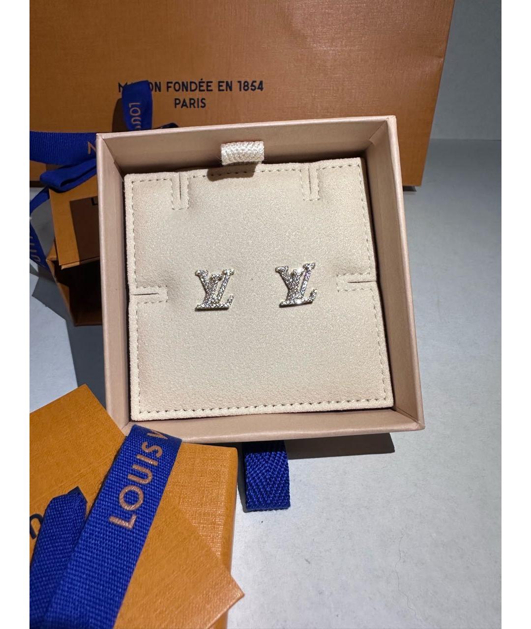 LOUIS VUITTON Золотые металлические серьги, фото 5