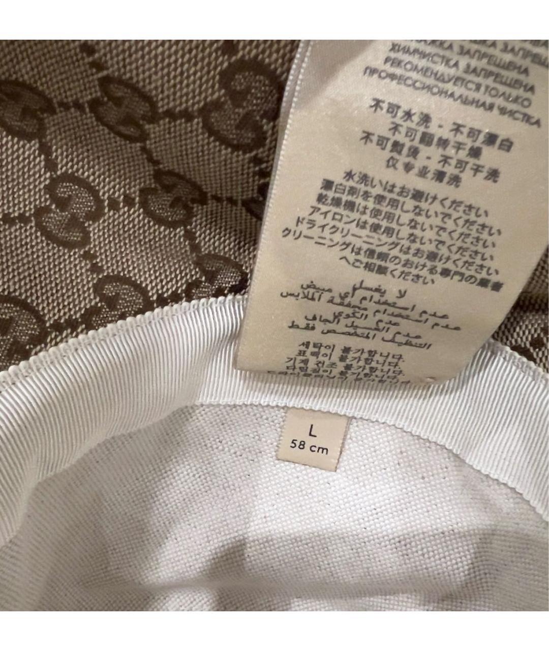 GUCCI Коричневая хлопковая панама, фото 4