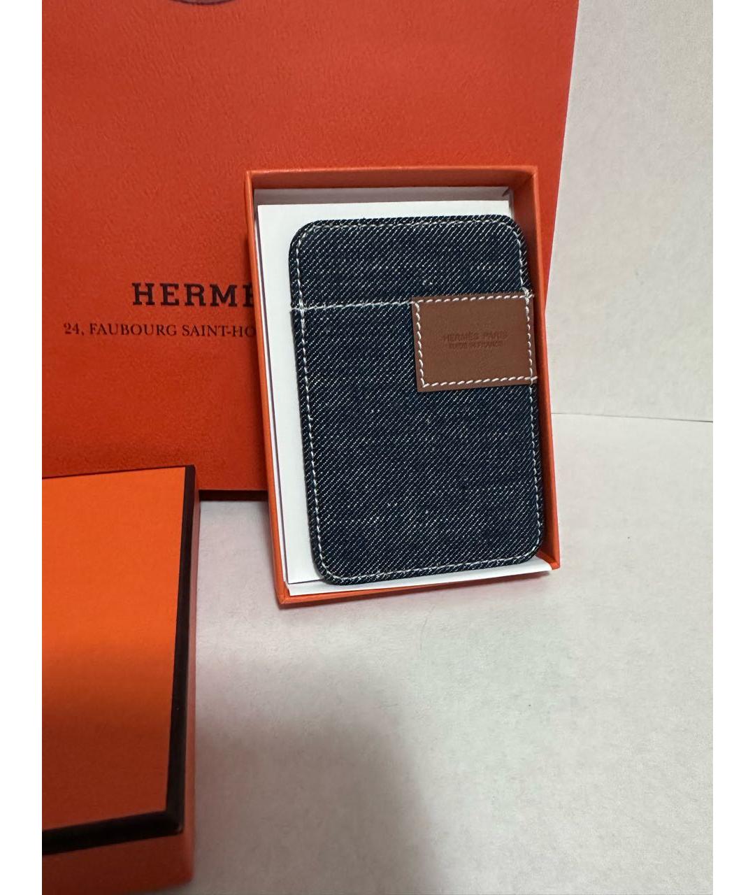 HERMES Синий кардхолдер, фото 3