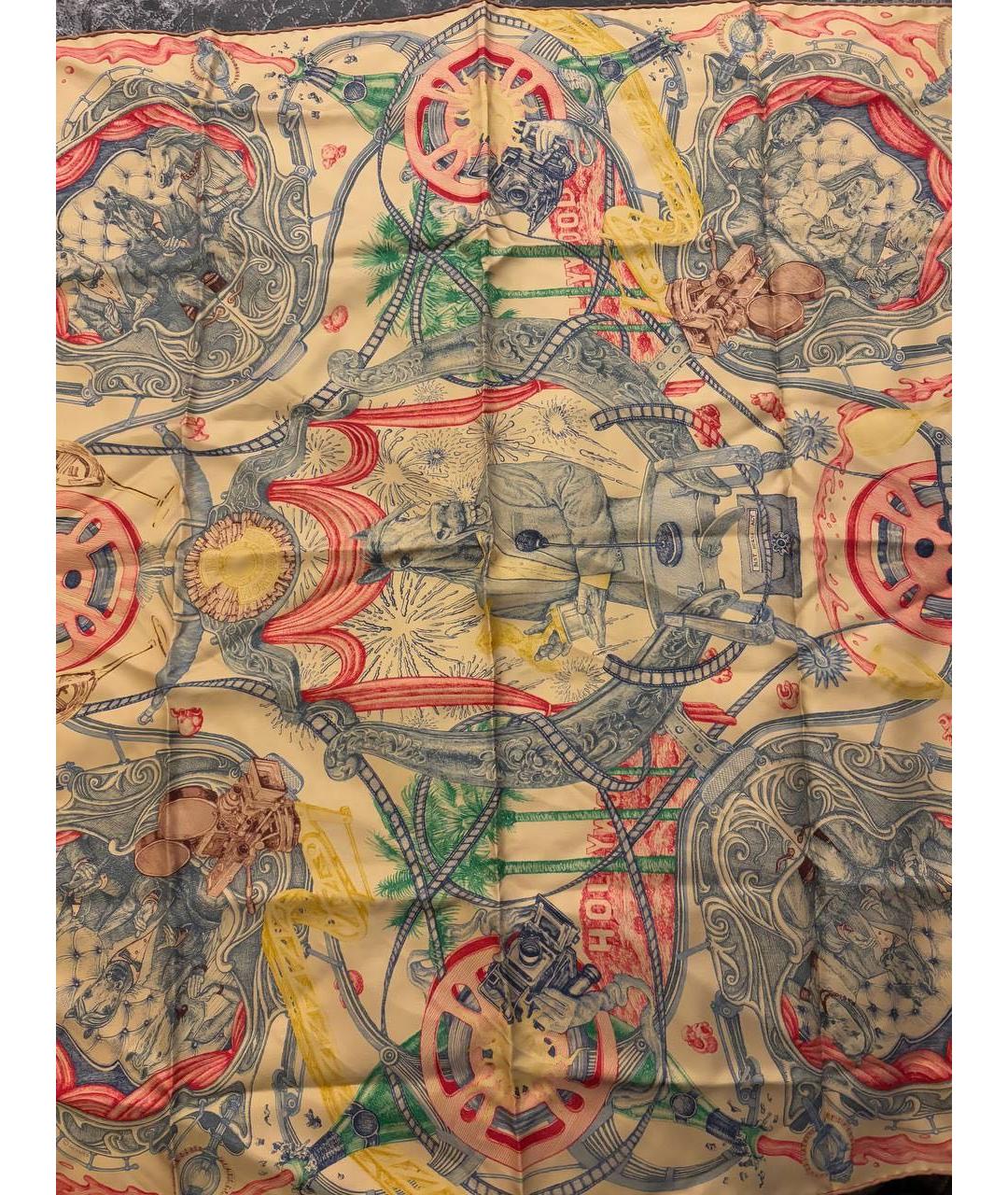 HERMES Мульти шелковый платок, фото 2