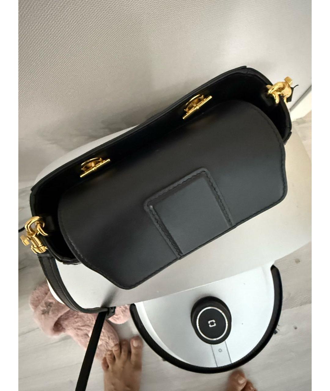 DOLCE&GABBANA Черная кожаная сумка с короткими ручками, фото 5