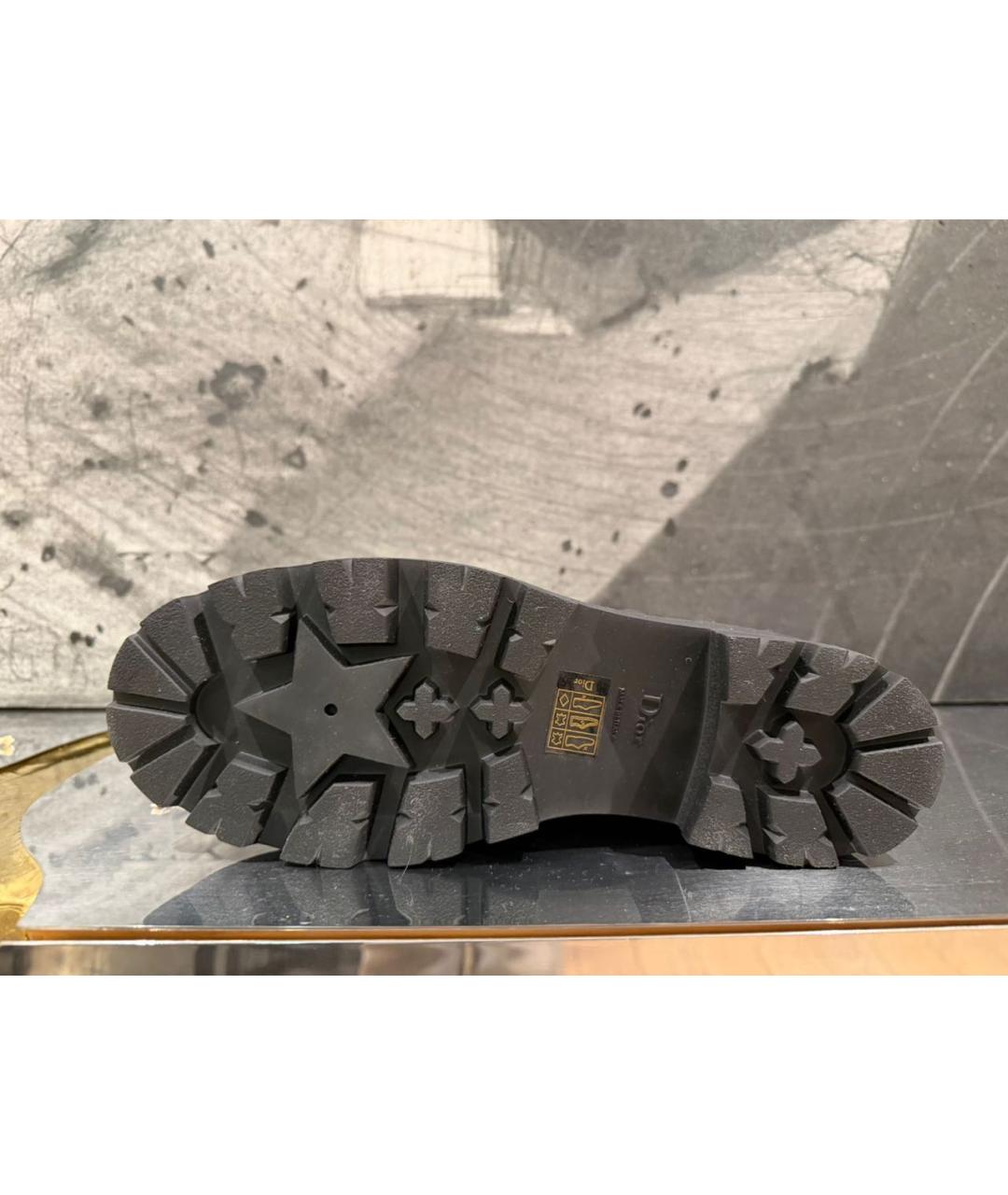 CHRISTIAN DIOR Черные кожаные ботинки, фото 4