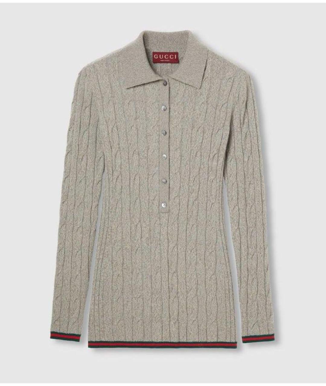 GUCCI Серый шерстяной джемпер / свитер, фото 6