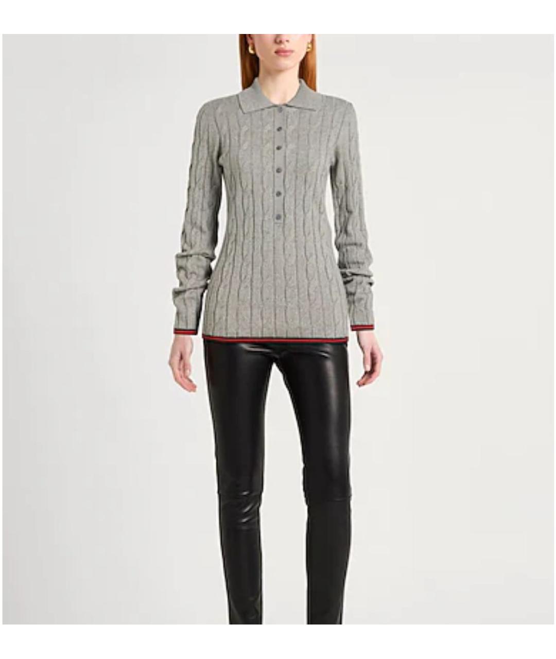 GUCCI Серый шерстяной джемпер / свитер, фото 4