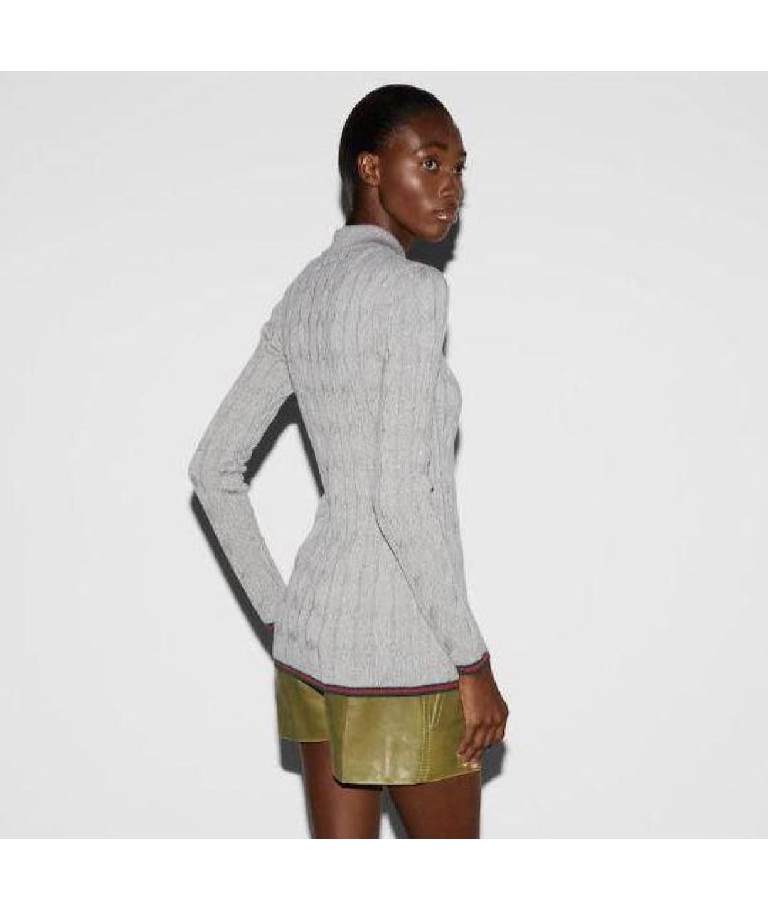 GUCCI Серый шерстяной джемпер / свитер, фото 2