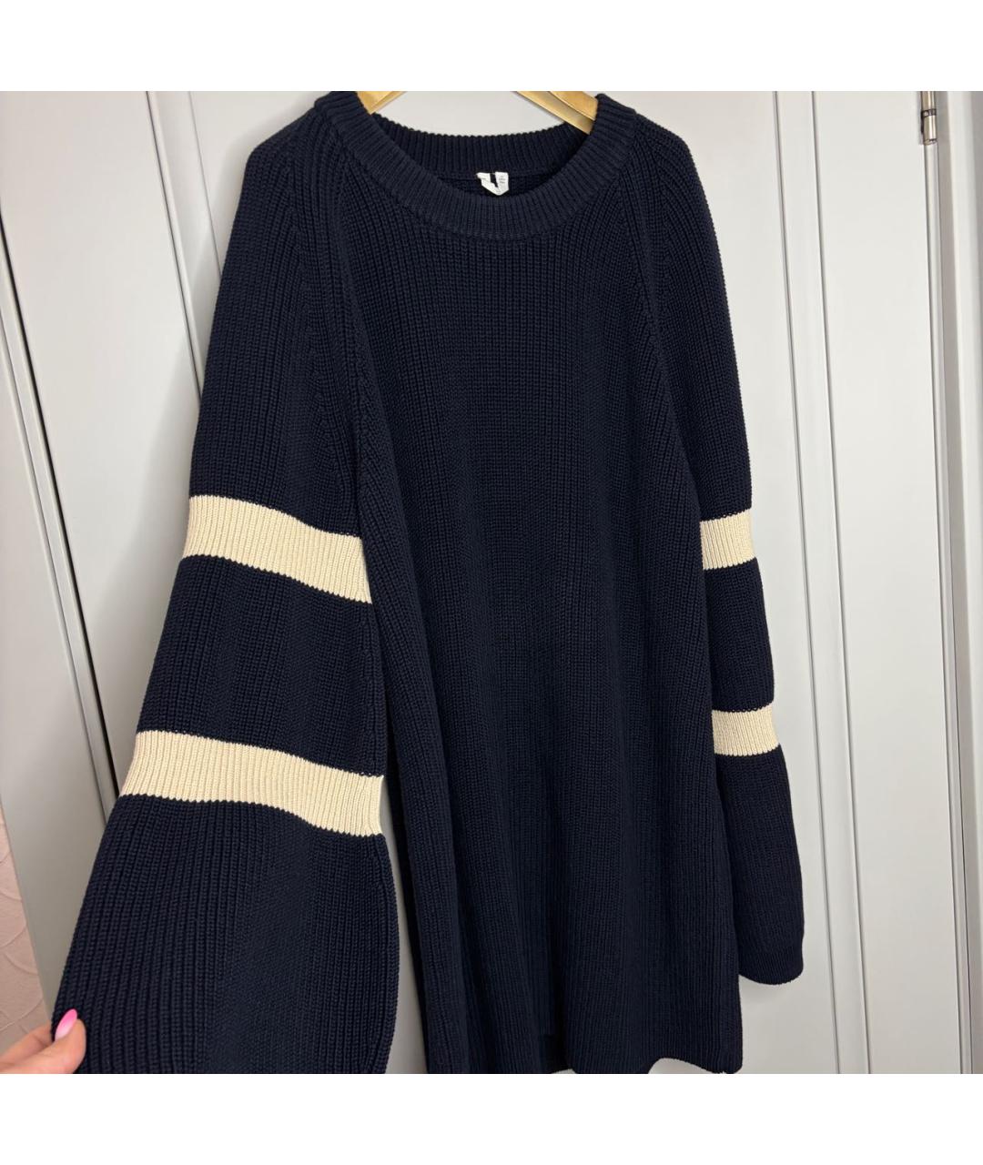 ARKET Темно-синее хлопковое повседневное платье, фото 2