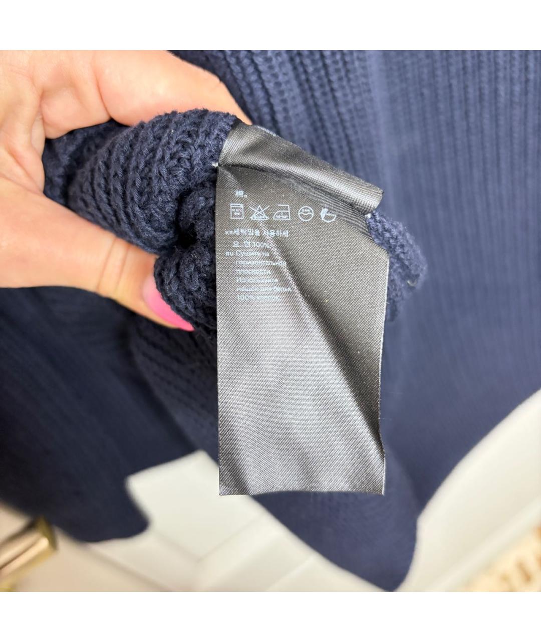 ARKET Темно-синее хлопковое повседневное платье, фото 4