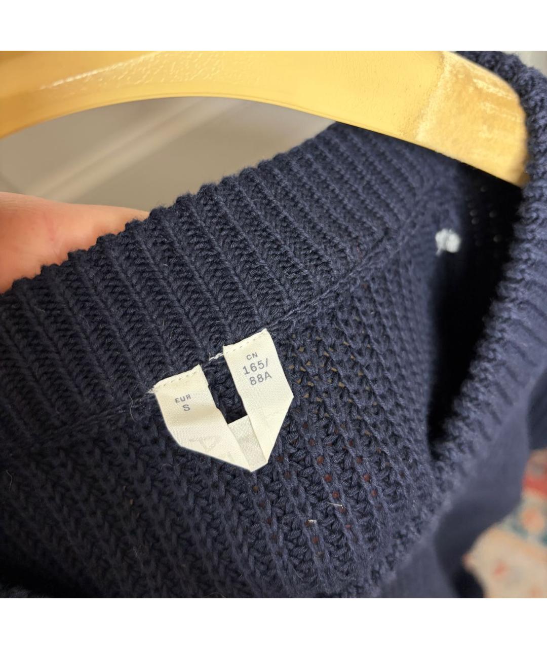 ARKET Темно-синее хлопковое повседневное платье, фото 7