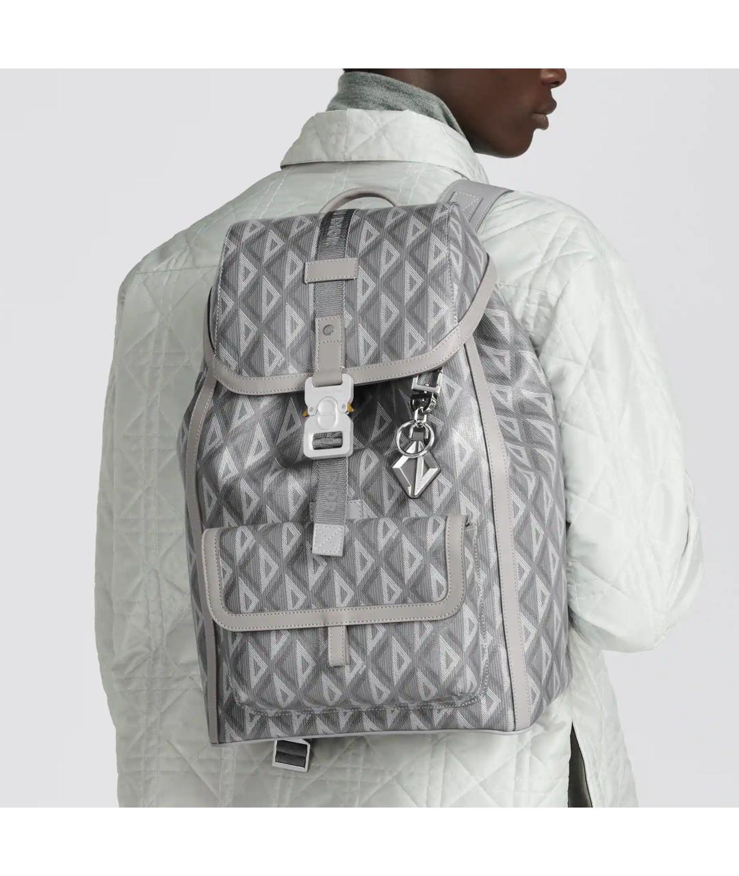 CHRISTIAN DIOR Серый рюкзак, фото 5