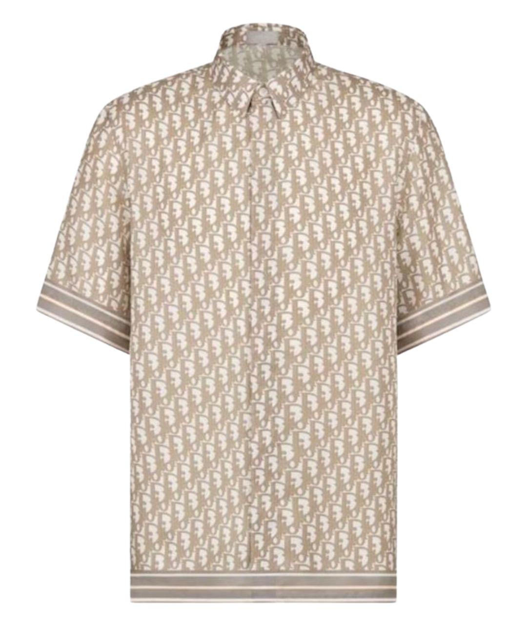 CHRISTIAN DIOR Бежевая шелковая кэжуал рубашка, фото 1