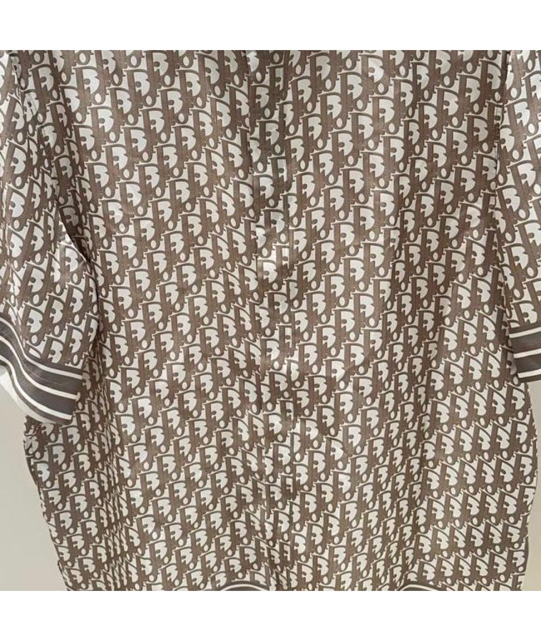 CHRISTIAN DIOR Бежевая шелковая кэжуал рубашка, фото 2