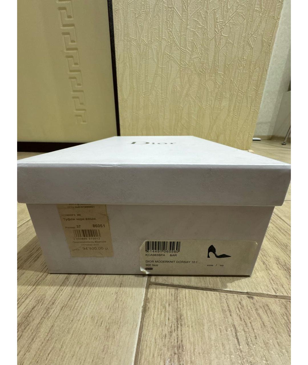 CHRISTIAN DIOR Черные текстильные туфли, фото 7