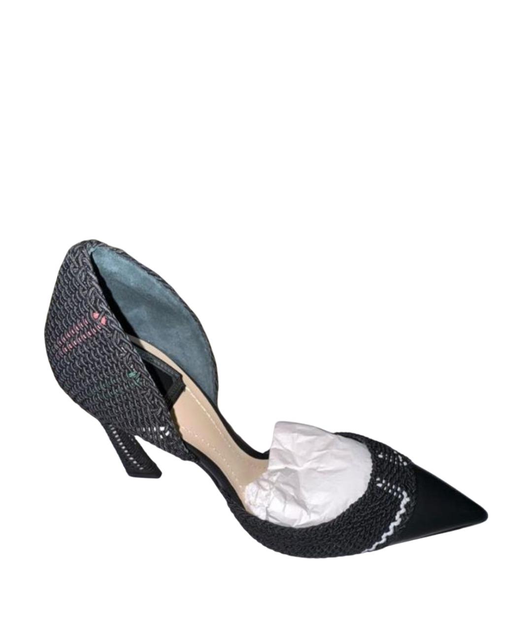 CHRISTIAN DIOR Черные текстильные туфли, фото 1