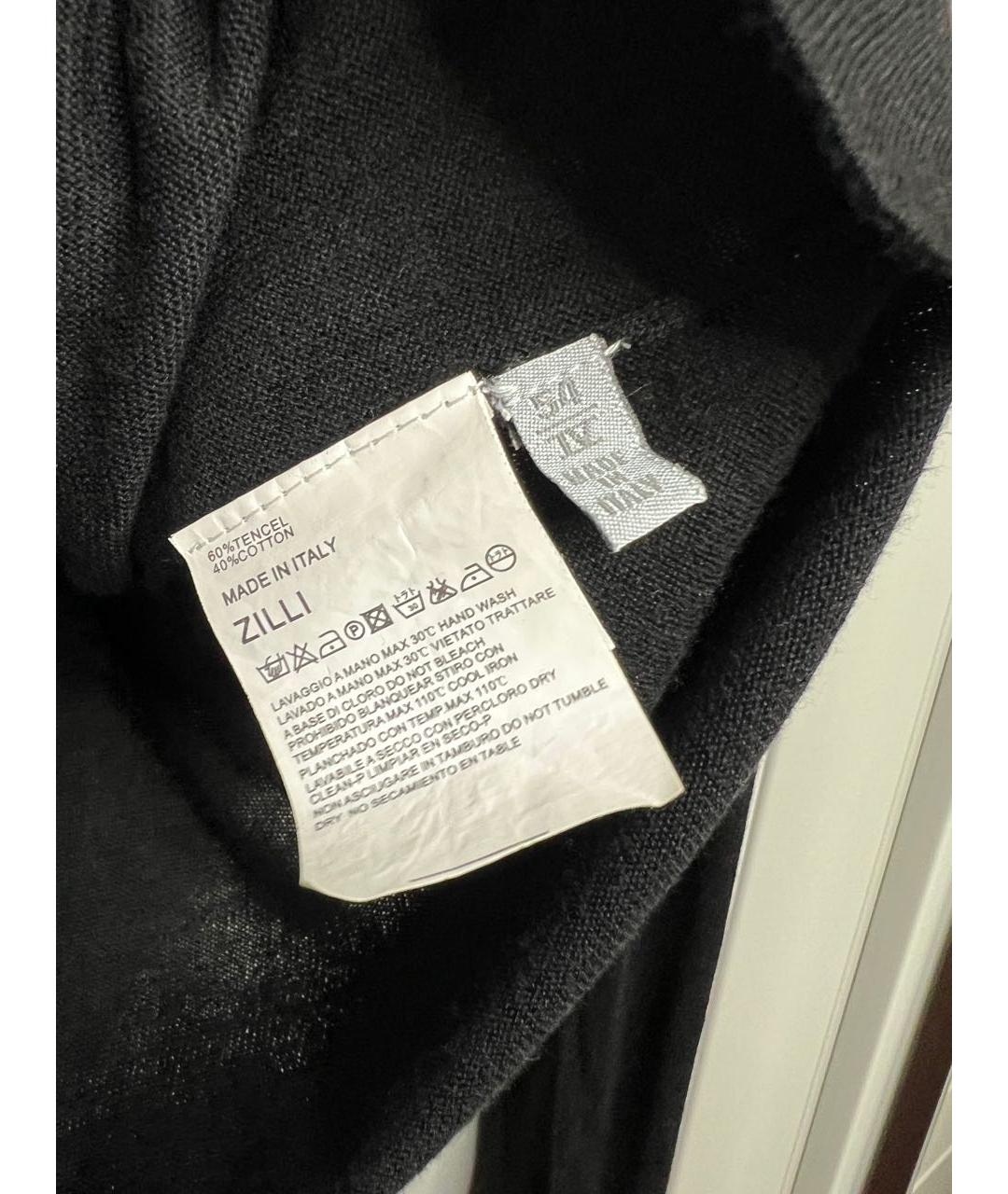 ZILLI Черный хлопковый джемпер / свитер, фото 5