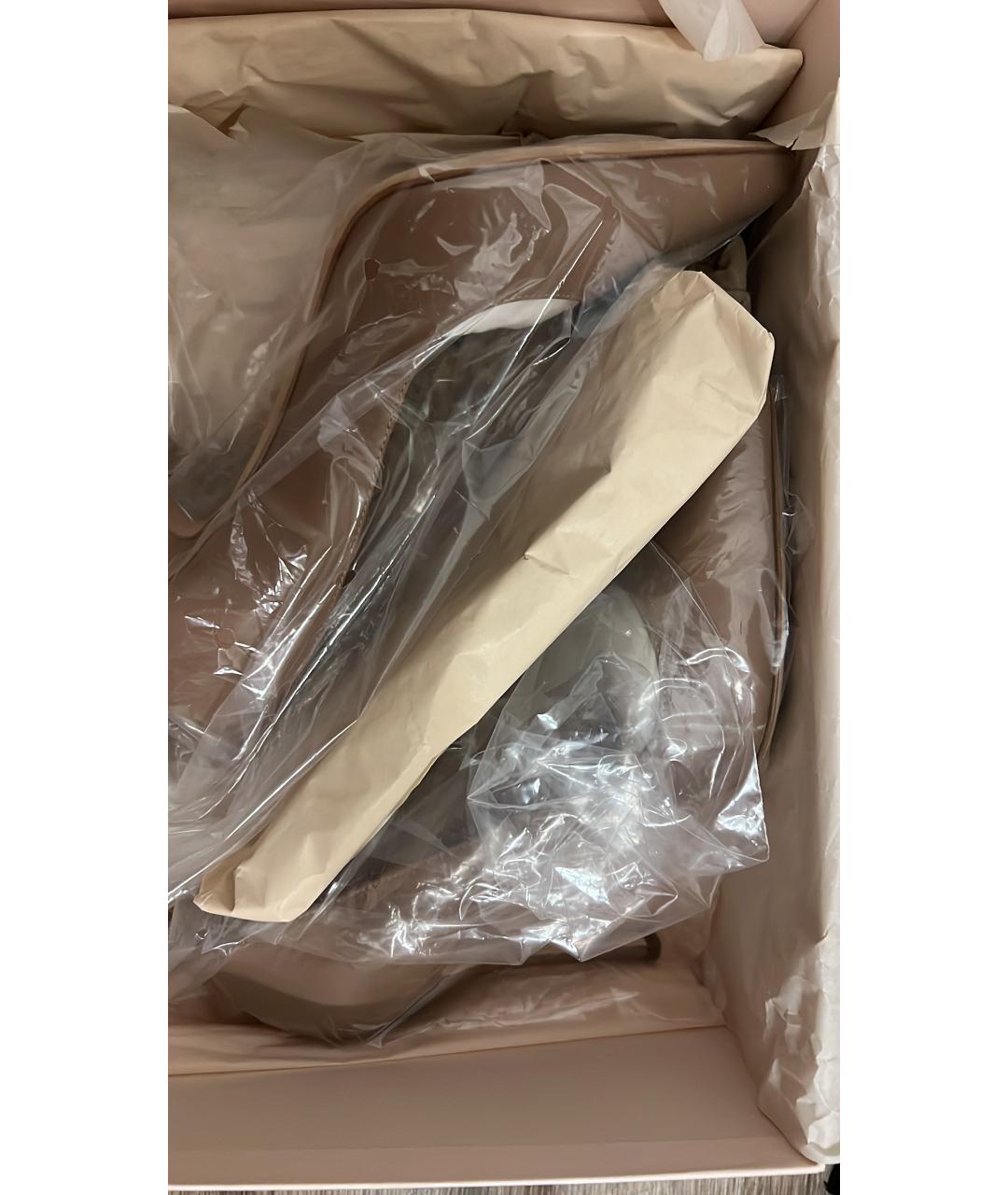 SERGIO ROSSI Бежевые кожаные туфли, фото 7