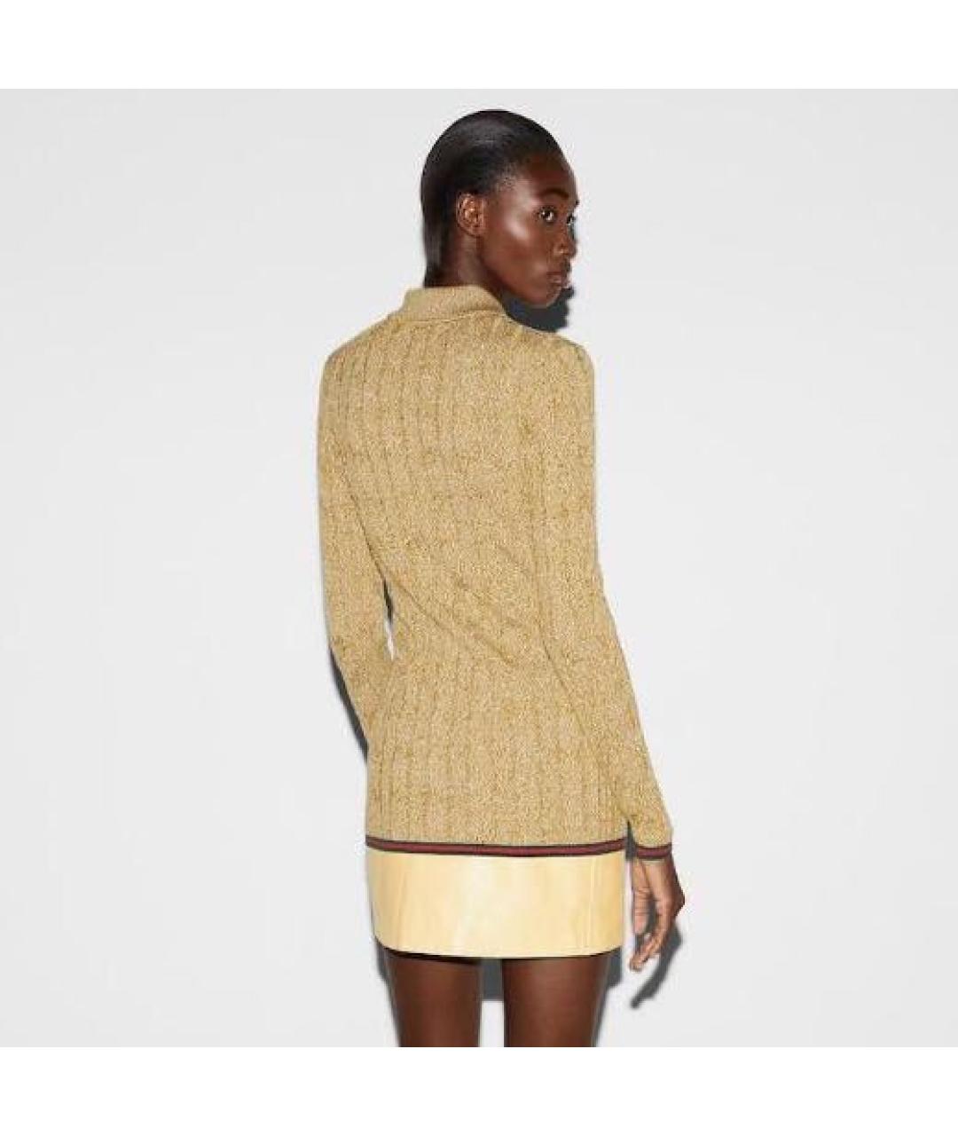 GUCCI Бежевый шерстяной джемпер / свитер, фото 2