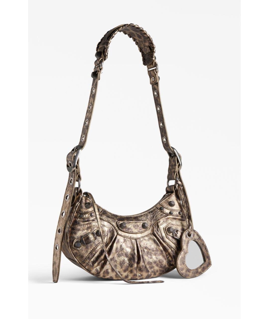 BALENCIAGA Коричневая кожаная сумка через плечо, фото 2