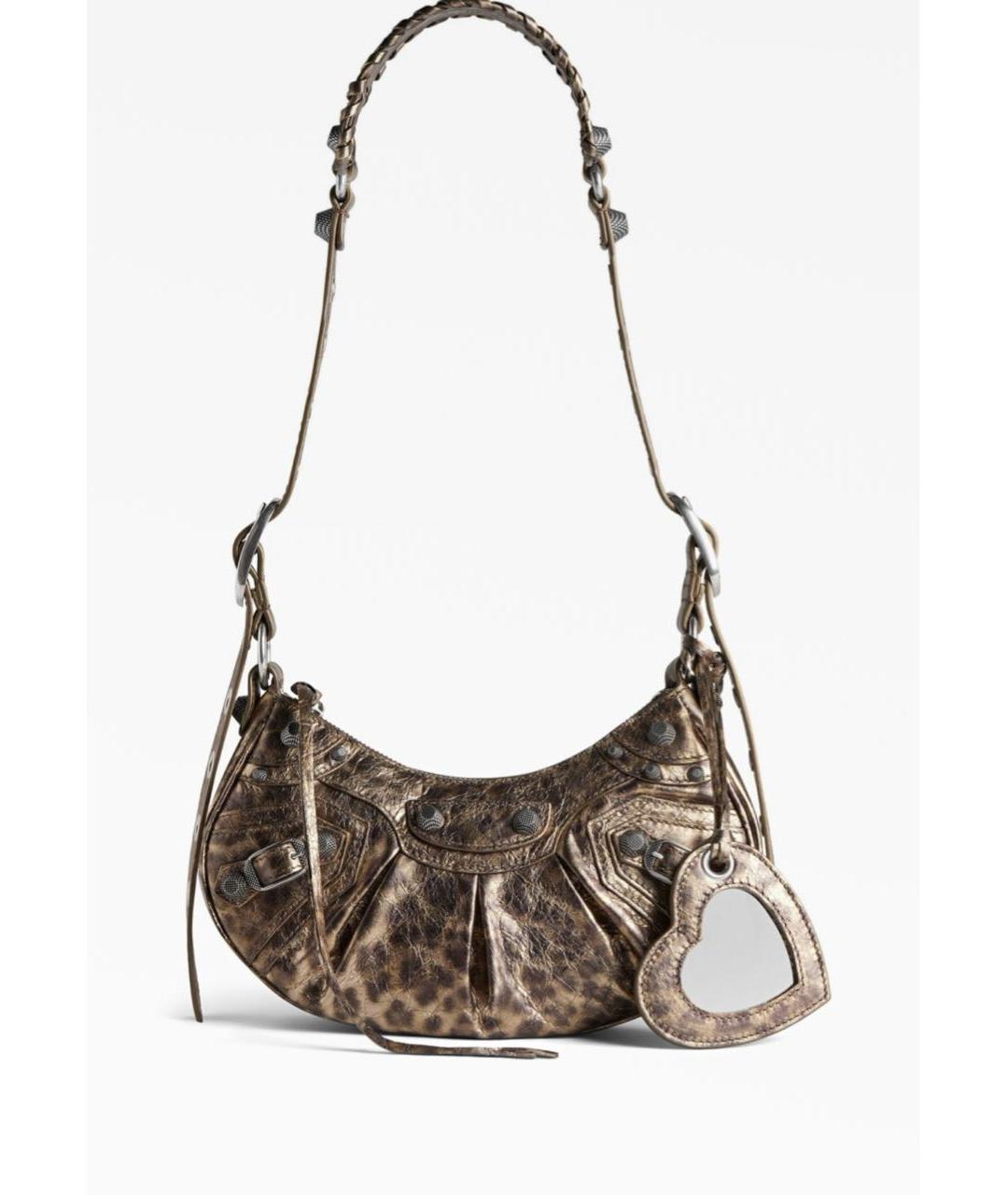 BALENCIAGA Коричневая кожаная сумка через плечо, фото 5