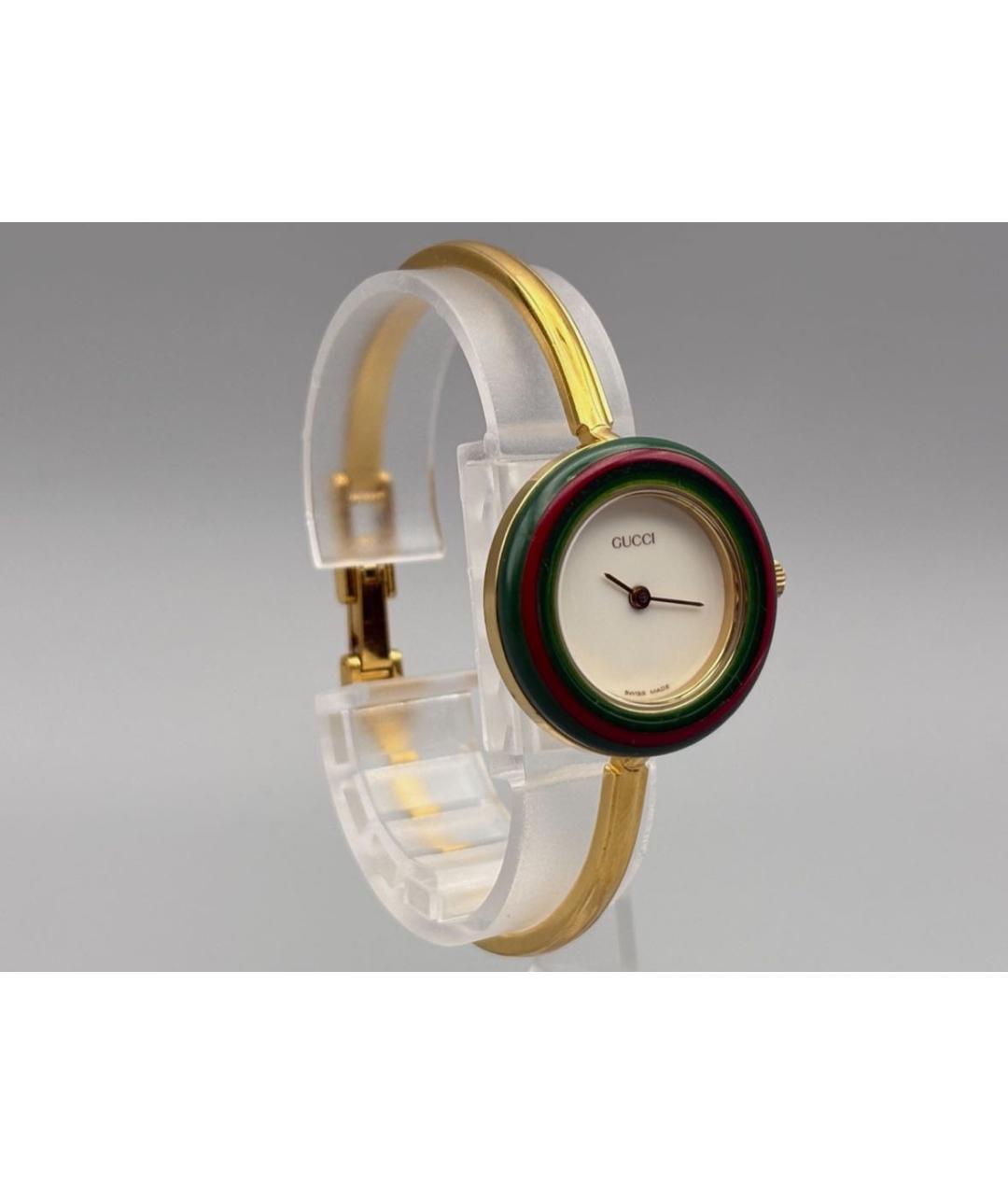 GUCCI Золотые металлические часы, фото 3