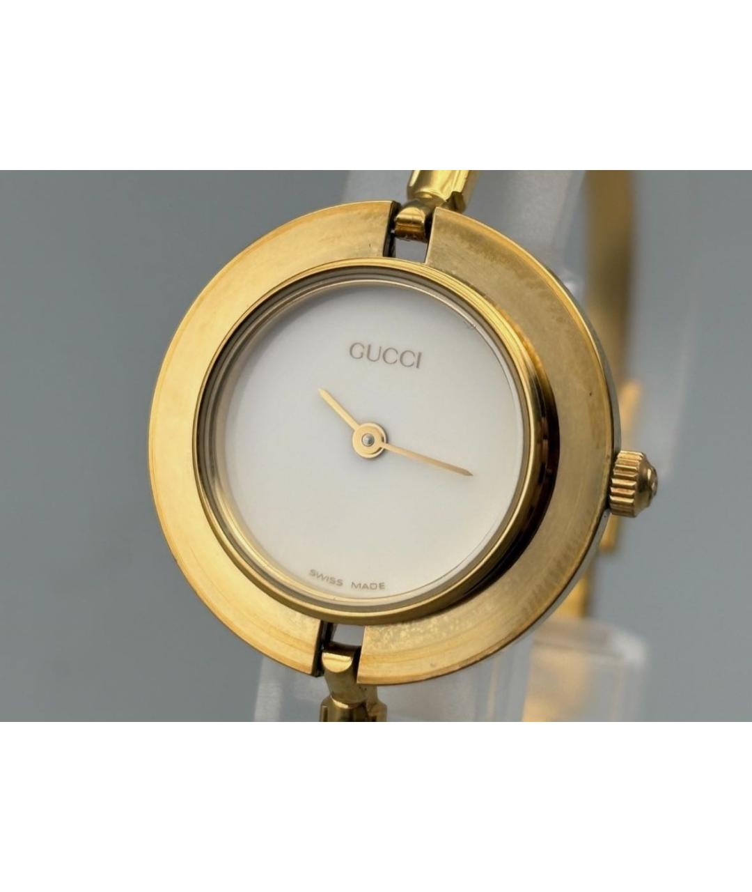 GUCCI Золотые металлические часы, фото 4
