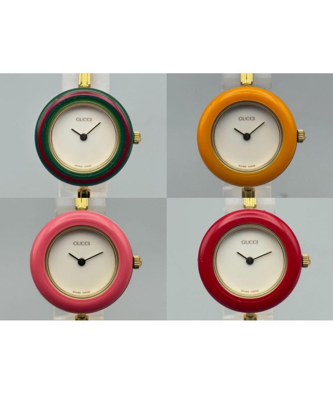 GUCCI Золотые металлические часы, фото 5