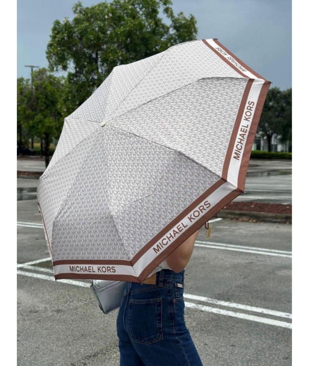 MICHAEL MICHAEL KORS Бежевый зонт, фото 8