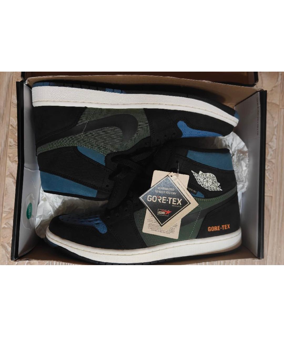 JORDAN Черные высокие кроссовки / кеды, фото 4