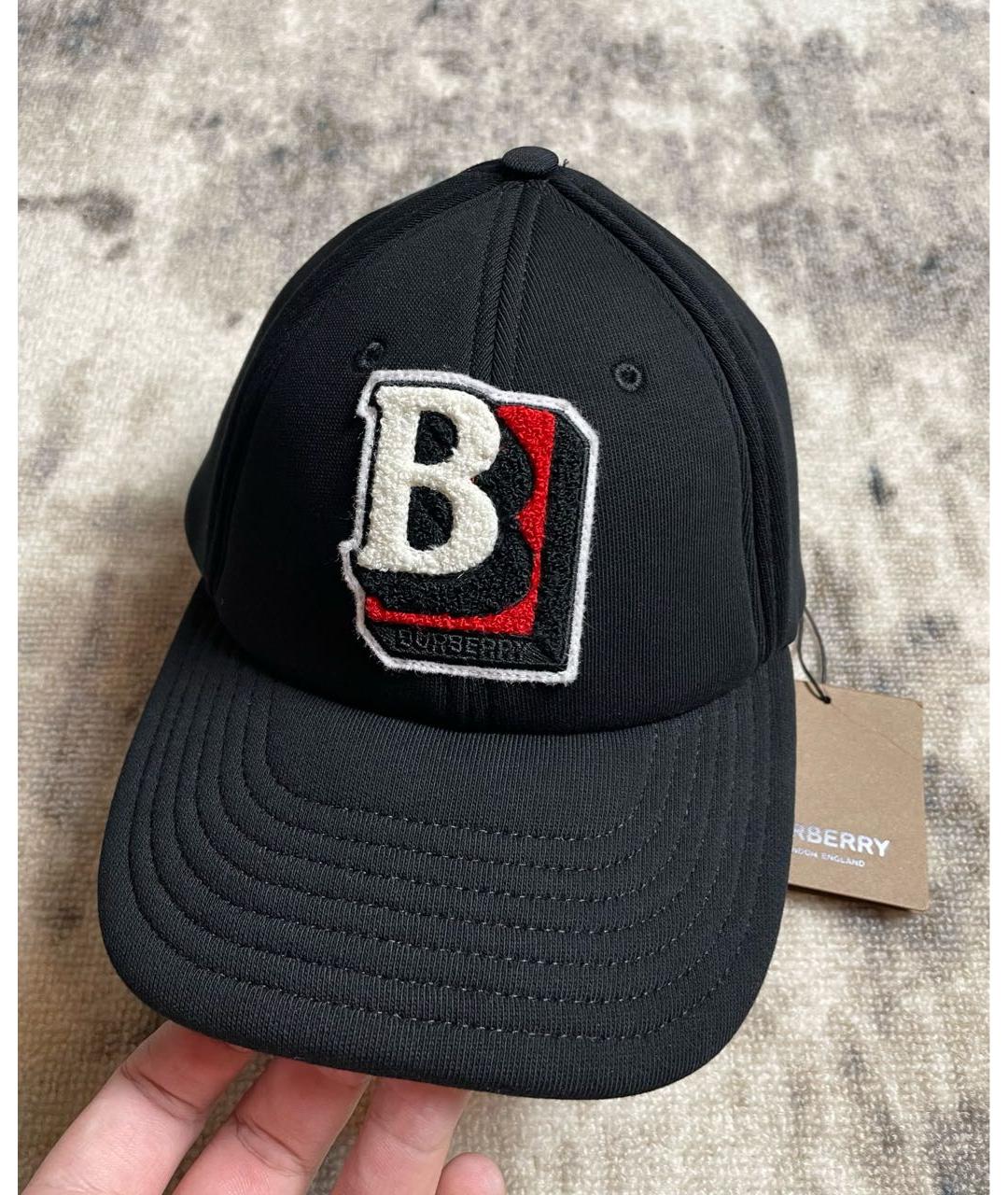 BURBERRY Черная хлопковая кепка/бейсболка, фото 3