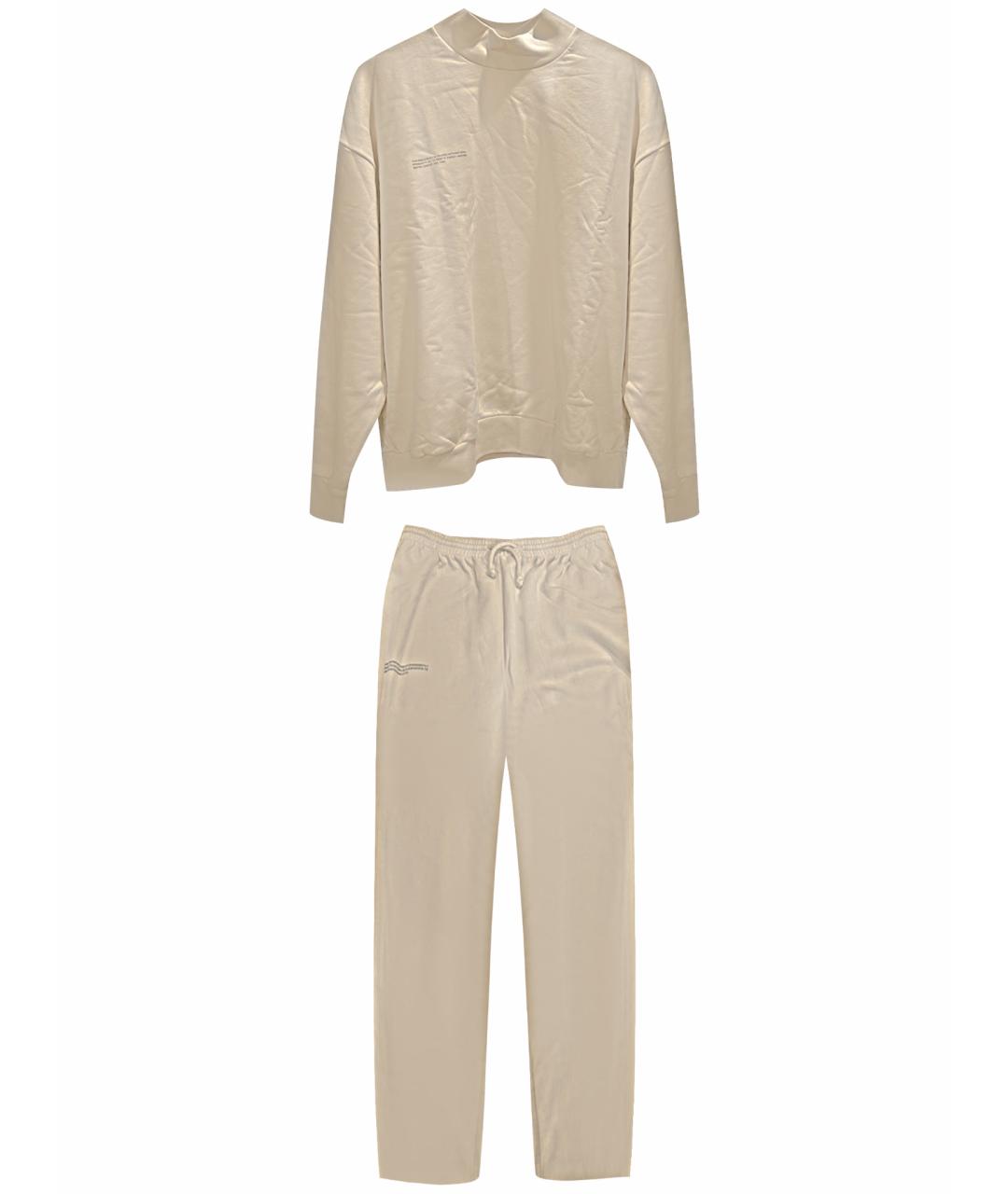 THE PANGAIA Бежевый хлопковый костюм с брюками, фото 1