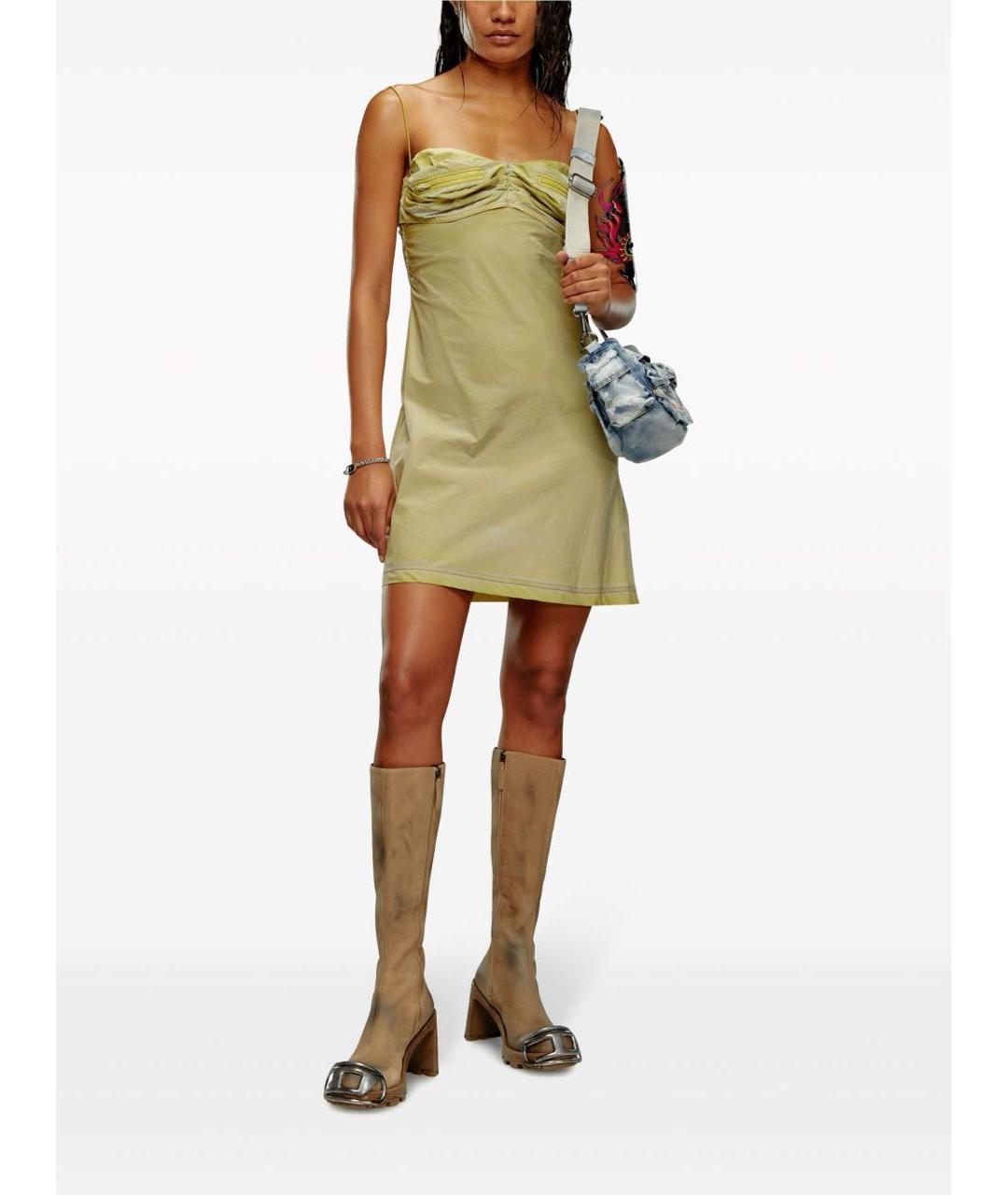 DIESEL Хаки полиамидовое повседневное платье, фото 8