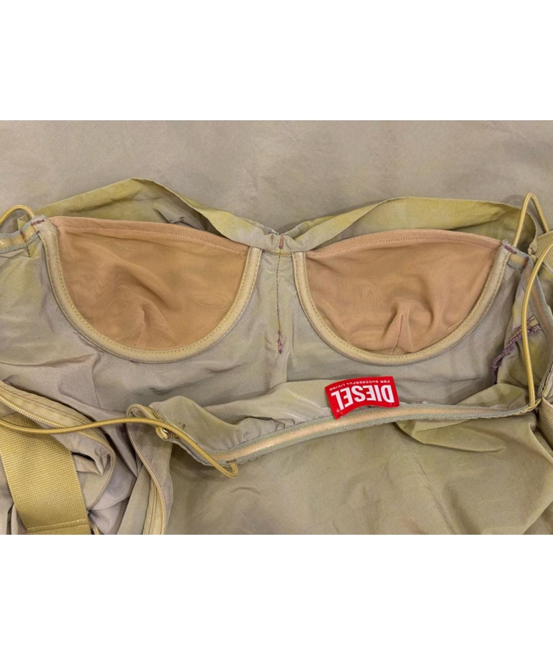 DIESEL Хаки полиамидовое повседневное платье, фото 5