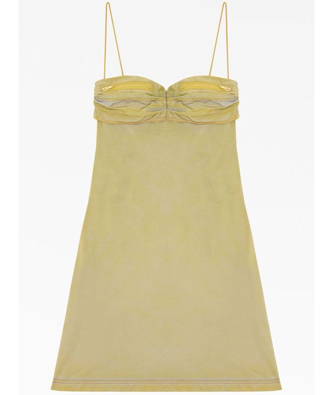 DIESEL Хаки полиамидовое повседневное платье, фото 9