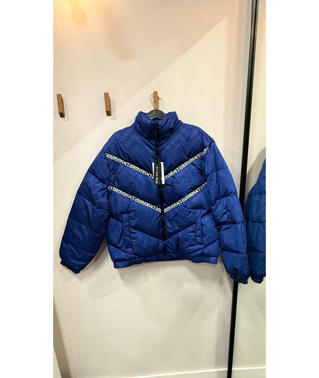 VERSACE Синий полиэстеровый пуховик, фото 7