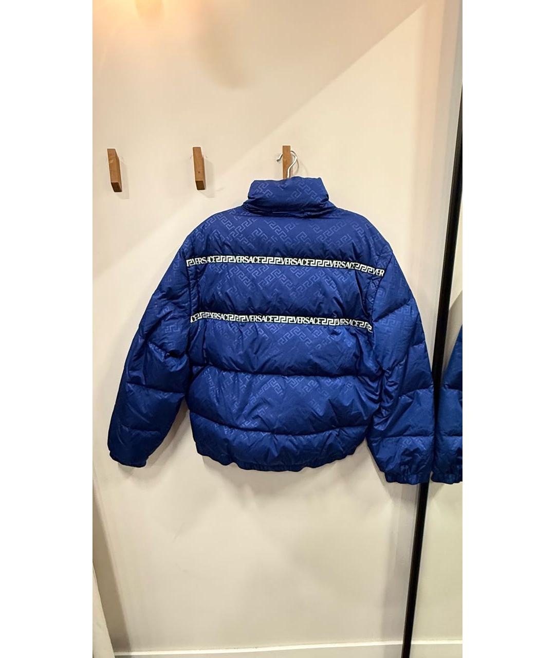 VERSACE Синий полиэстеровый пуховик, фото 2