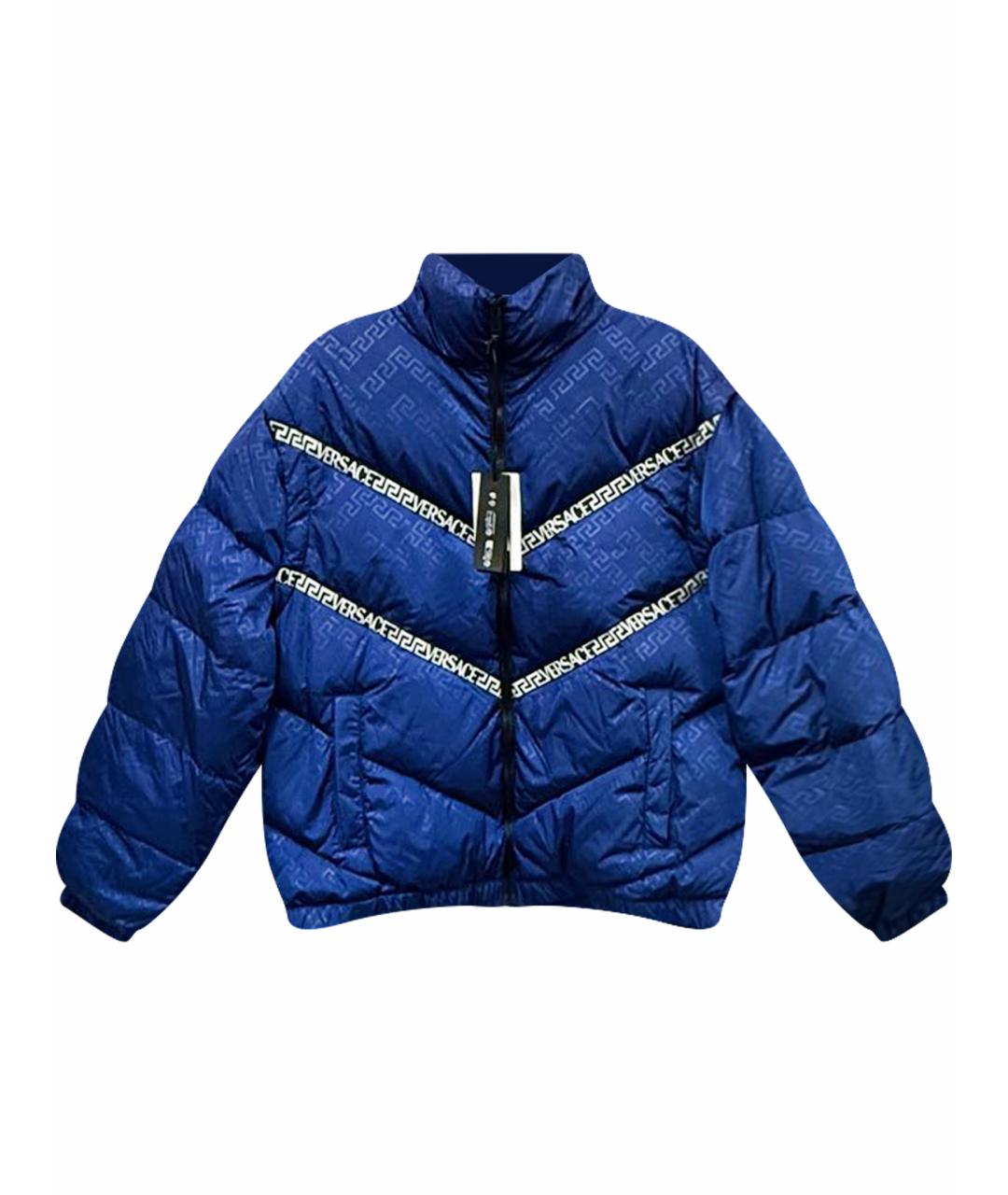 VERSACE Синий полиэстеровый пуховик, фото 1