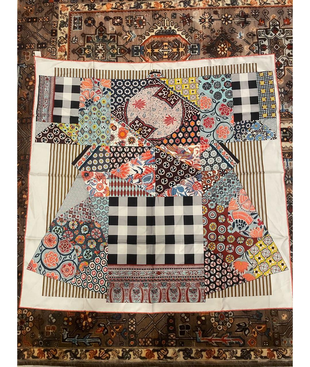 HERMES Мульти шелковый платок, фото 3