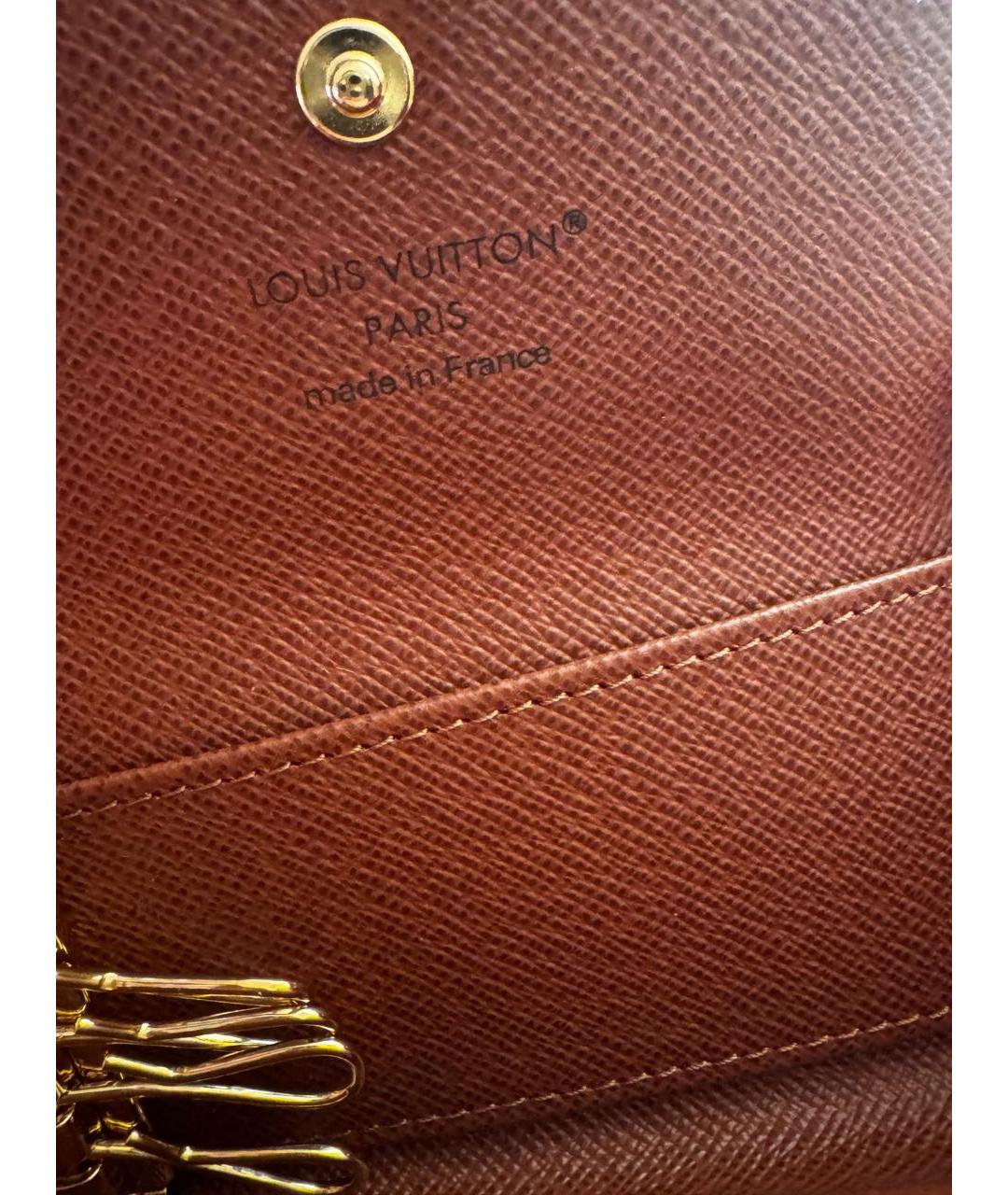 LOUIS VUITTON Коричневая ключница, фото 4