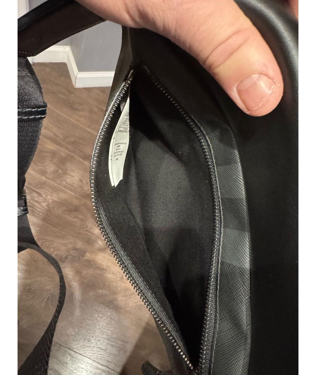 BURBERRY Антрацитовая поясная сумка из искусственной кожи, фото 3