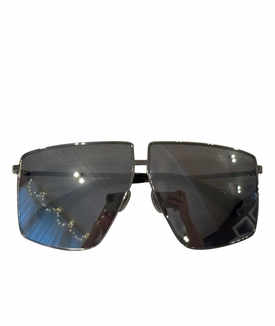 MAX MARA Серебряные металлические солнцезащитные очки, фото 1