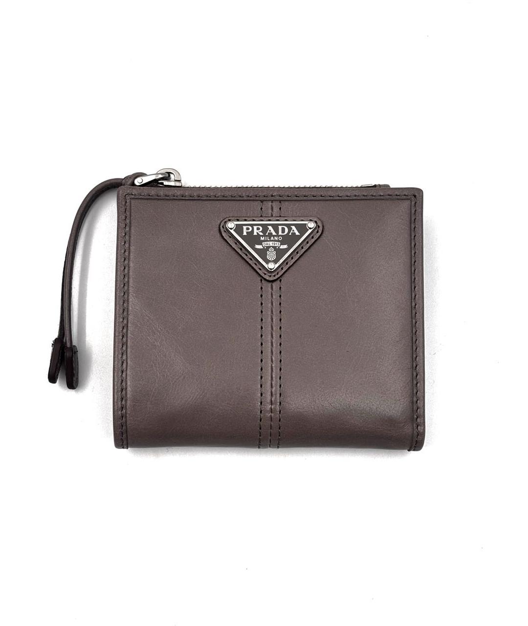 PRADA Коричневый кожаный кошелек, фото 1